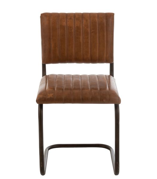 Cognac Ribbel - Chaise - set of 2 - cuir - structure métallique