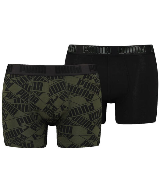 Print Boxershorts 2-pack Black / Forest Night