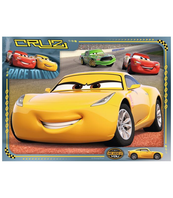4-in-1 puzzel Cars 3 Let’s race! - 12+16+20+24 stukjes image number 1