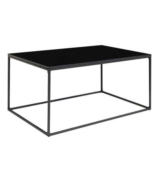 Scandibasic - Table basse - noir - panneau aggloméré mélaminé - châssis acier - noir - 90x45x60cm
