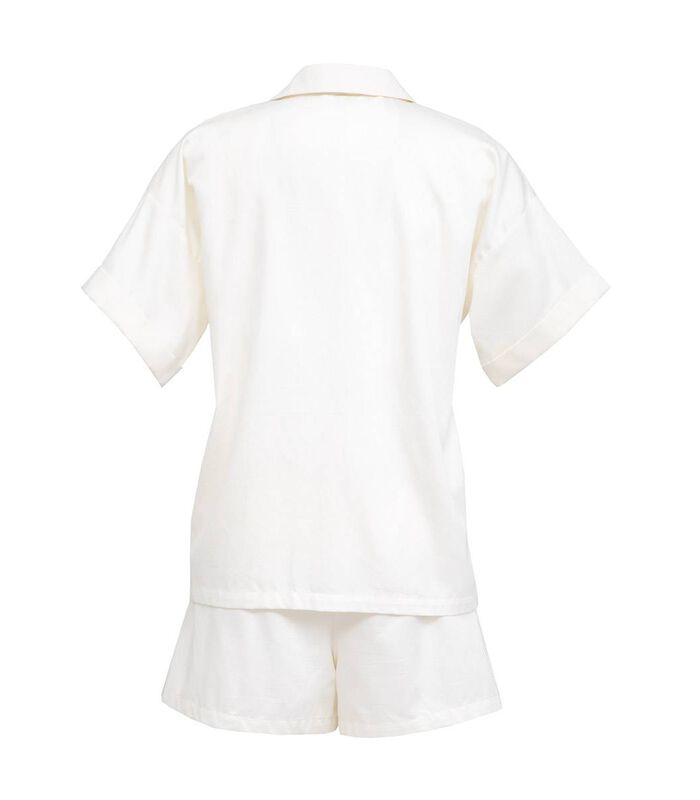 Palerme - Pyjama short in gewassene katoensatijn image number 4