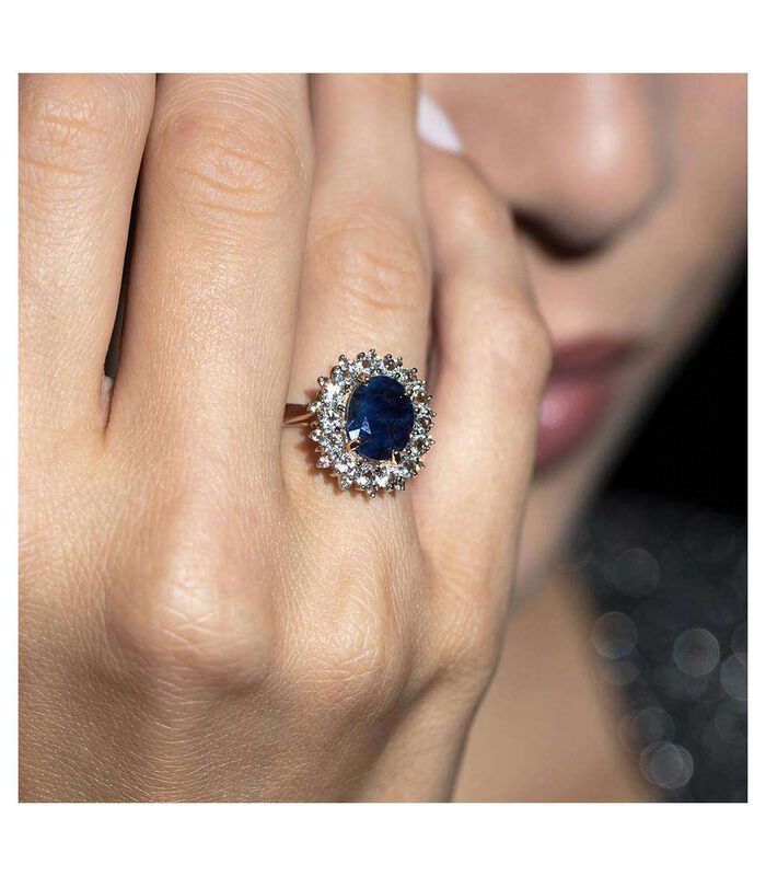 Ring 'Soleil Bleu' geelgoud image number 1