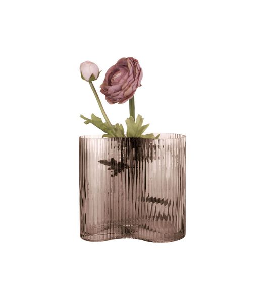 Vase Allure Wave - Marron chocolat - 12x18cm