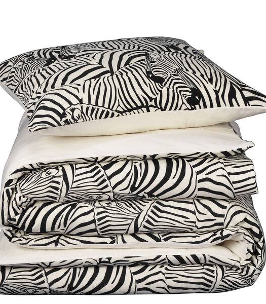 Housse de couette Zebra Cream 140 x 200/220 cm Flanelle de Coton