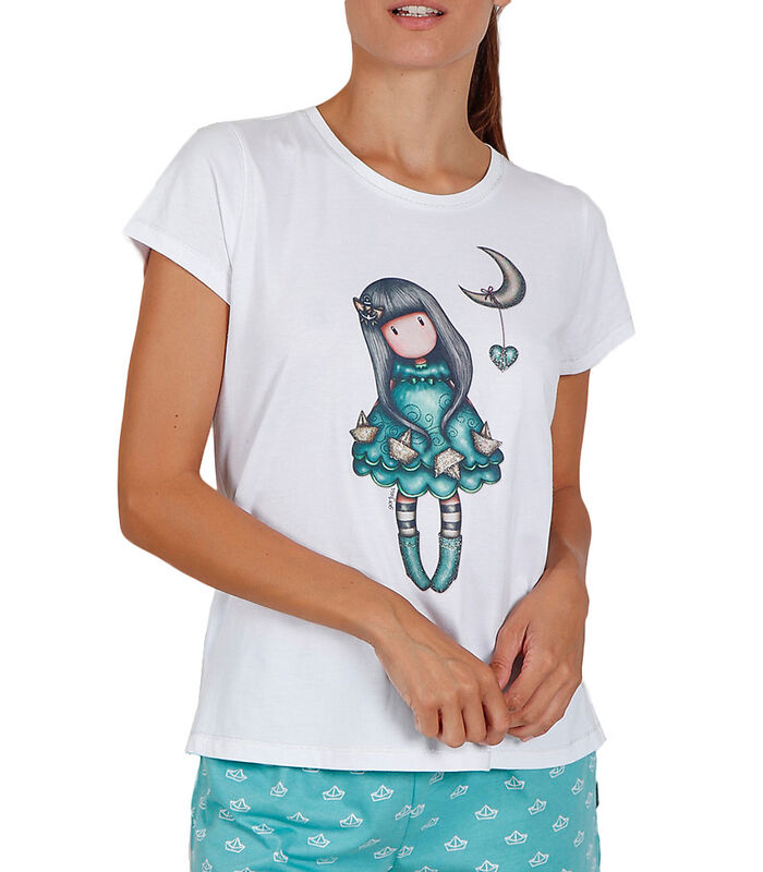Pyjamashort t-shirt Into The Ocean Santoro wit image number 0