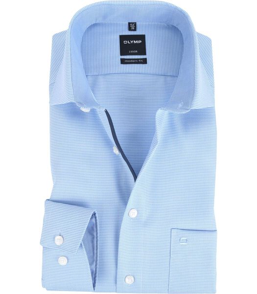Olymp Modern Fit Shirt Dessin Blue