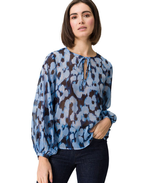 Chiffon blouse met print