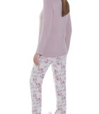 Homewear pyjama broek en top Flowers roze image number 1
