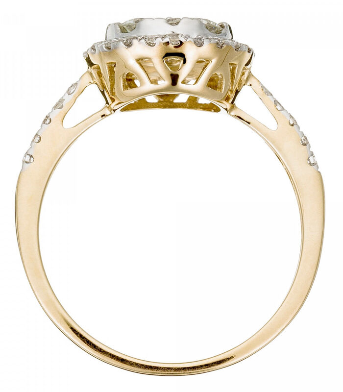 Ring 'Pompadour' geelgoud en diamanten image number 3
