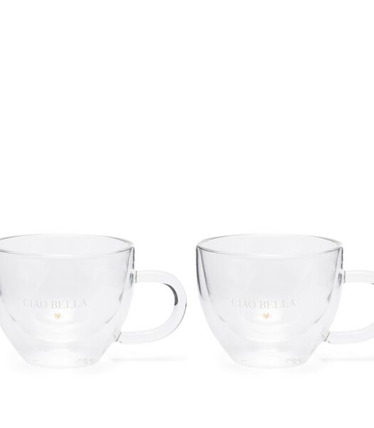 Tasses / verres à café latté en verre double paroi - Filter Logic® CFL-670B  - Waterconcept - 007433