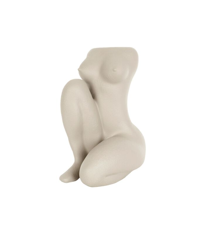 Bloempot Sitting Lady - Polyresin - Wit - 22x28x37cm image number 1