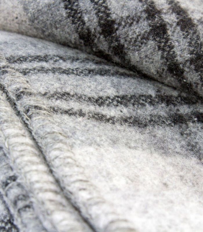 Couverture Killarney Lambswool check Laine Gris image number 1