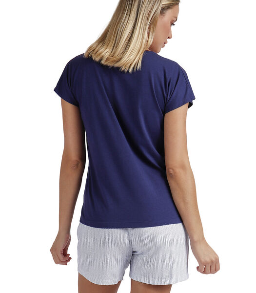 Pyjamashort t-shirt Blue And Bleu Mod