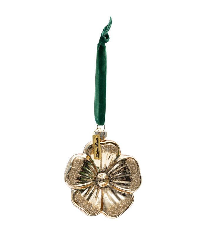 Christmas Flower Ornament gold image number 0