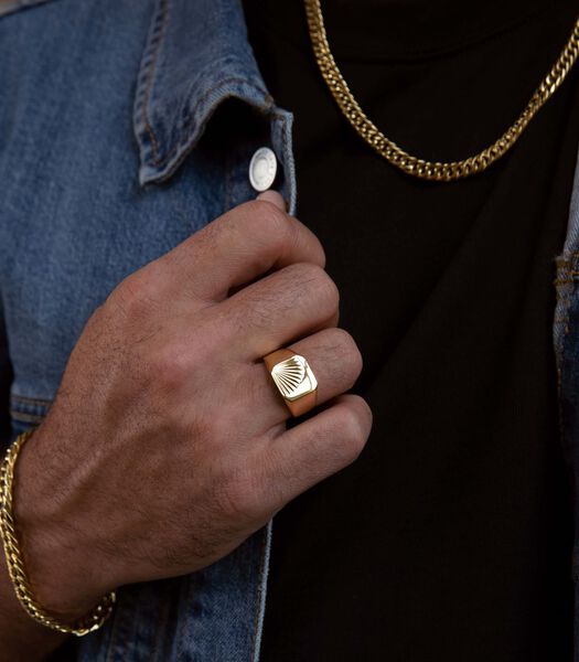 Hommes - Bague avec placage - Sans pierre