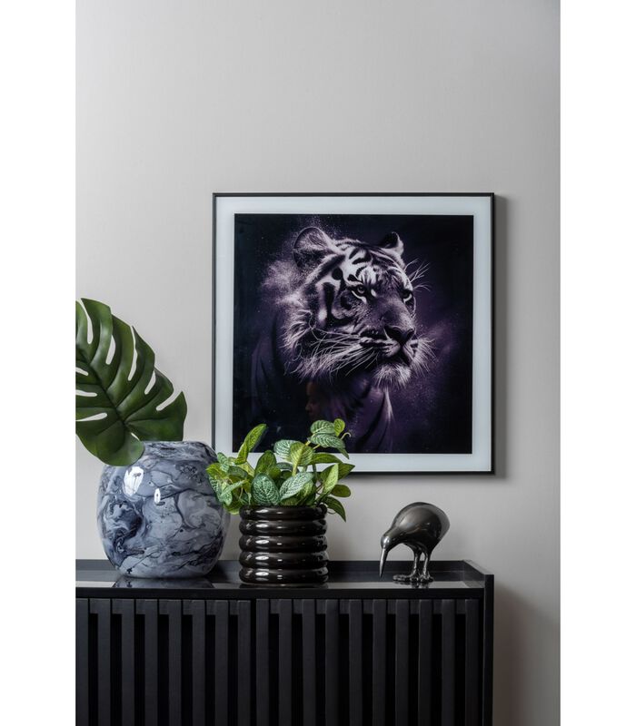 Wanddecoratie Tiger - Zwart - 2x50x50cm image number 1