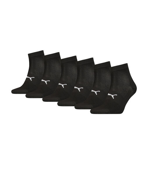 Chaussettes basses unisexes légères (lot de 6 paires) Noir