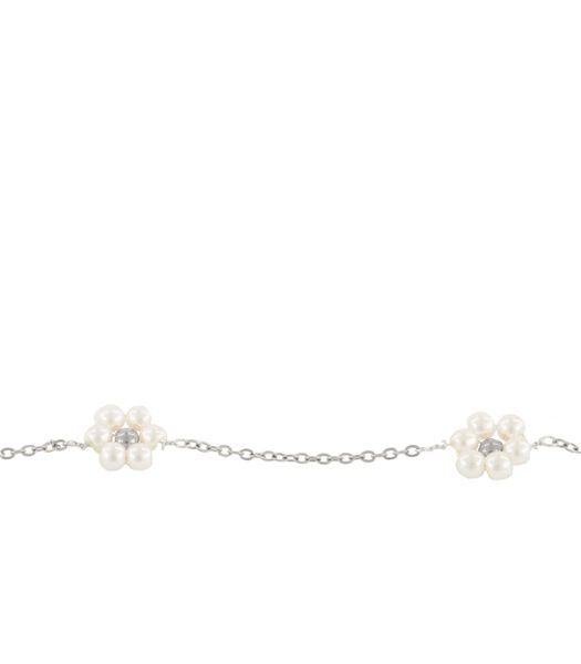 Bracelet avec fleurs en perles