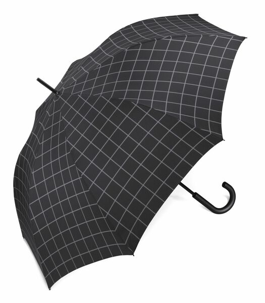 Parapluie Homme Long Ac carreaux noir
