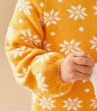 Robe tricot flocons, jaune/écru image number 2