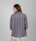 Asis Percales Heart 3/4 Sleeve Blouse Light Morera image number 3