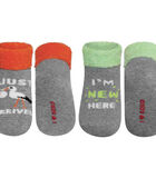 Set van 2 paar sokken met geboorteboodschap image number 0
