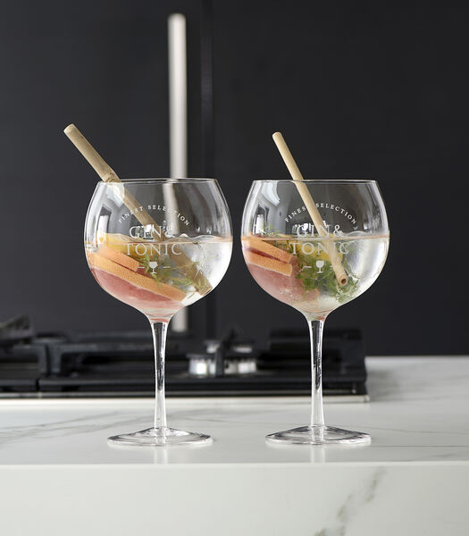 Gin Tonic Glas - Finest Selection Gin & Tonic Glass - Transparant