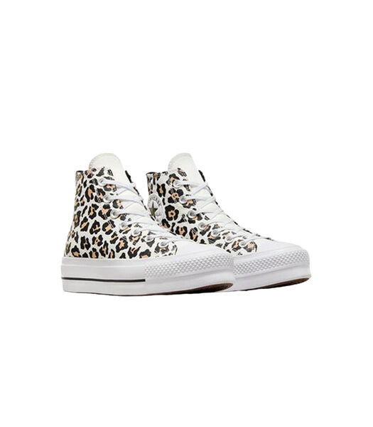 Chuck Taylor All Star Lift Platform Leopard - Sneakers - Blanc