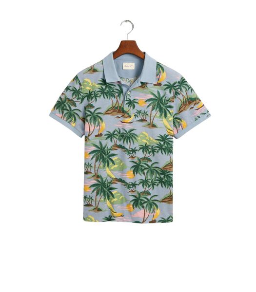 Poloshirt Met Hawaï-Print