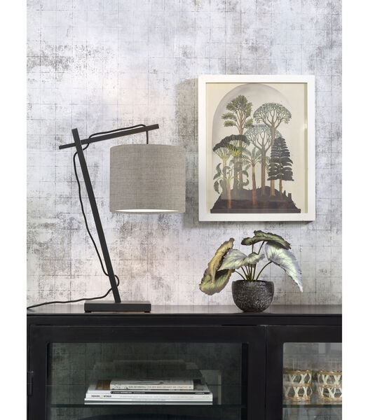 Lampe de table Andes - Bambou Noir/Taupe - 30x18x46cm