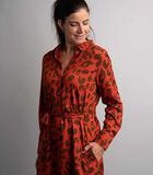Merel Red Leopard robe image number 0