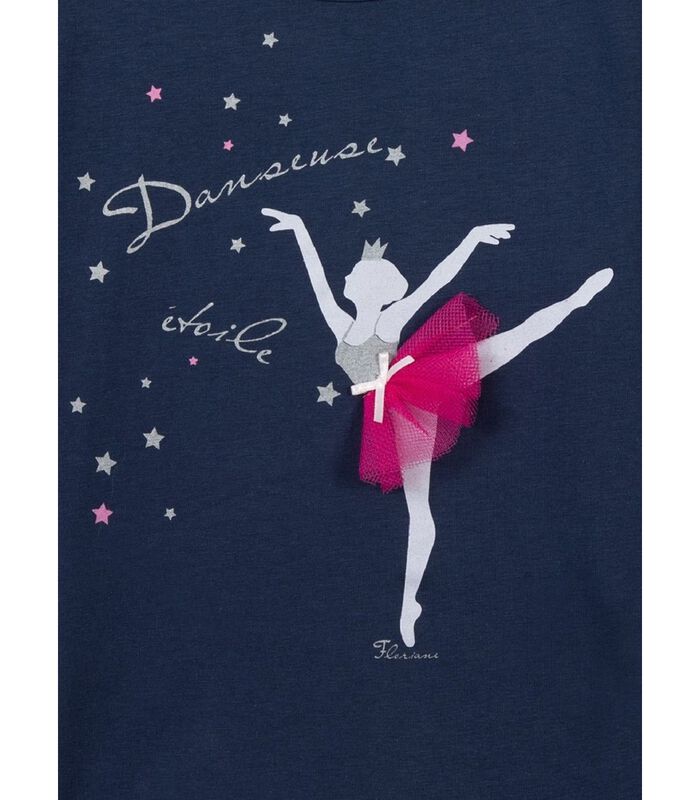 Oeko-Tex T-shirt met lange mouwen en ballerina-opdruk image number 2