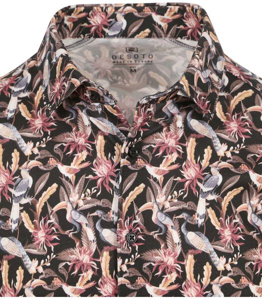 Short Sleeve Jersey Overhemd Print Multicolour