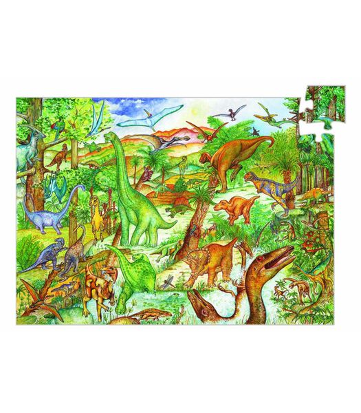 observatiepuzzels Dinosaurs + booklet - 100 stukjes