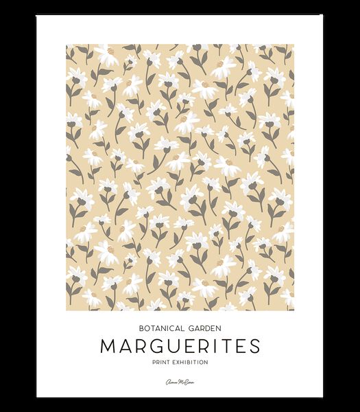 Affiche seule marguerites moutarde Picnic day, Lilipinso