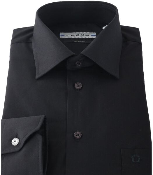 Ledub Shirt Black Modern Fit