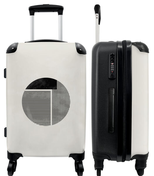 Handbagage Koffer met 4 wielen en TSA slot (Vormen - Lijnen - Pastel - Abstract)