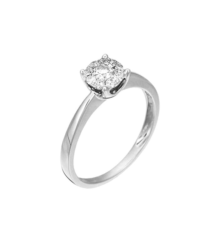 Ring 'Luciana' witgoud en diamanten image number 0