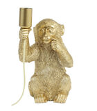 Tafellamp Monkey - Goud - 13x12,5x23,5cm image number 0