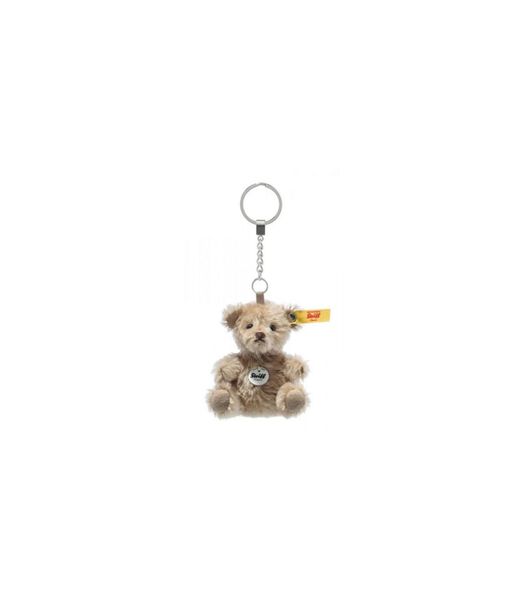 hanger mini teddybeer, lila/grijs
