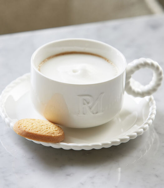 RM Elegant Kop en schotel Wit porselein - koffiemok of cappuccino kop
