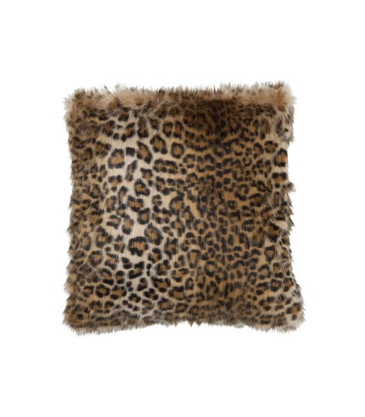 Kussen Nepbont Leopard Zwart/Bruin