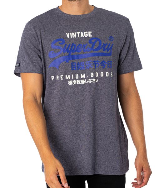 T-Shirt Classique Craquelé Avec Logo Vintage