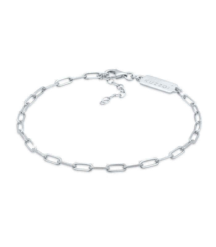Armband Herenketting Look Ovaal In 925 Sterling Zilver image number 0