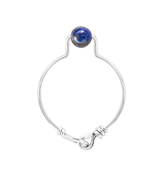 Lapis Lazuli ring op zilverdraad