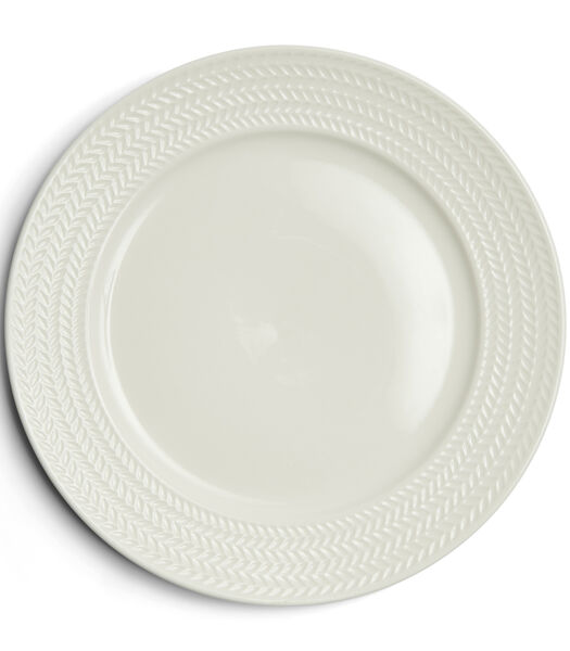 Assiette à dîner - Bellecôte - Blanc - 1 pièce -Porcelaine