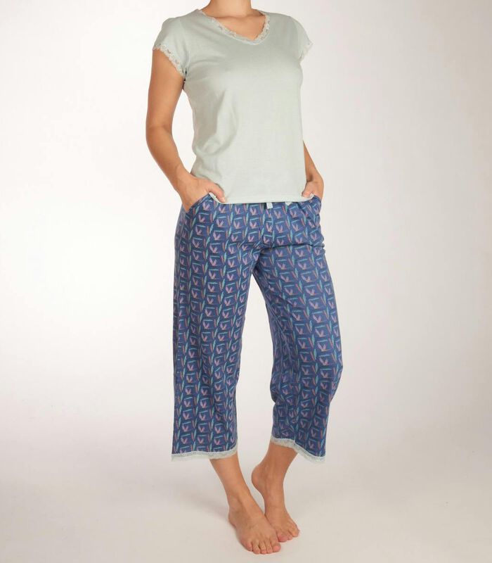 Pyjama korte mouwen corsaire broek FLORENCE image number 3