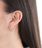Boucles d'oreilles pour dames, argent 925 Sterling, zirconium synth. | cœur image number 3