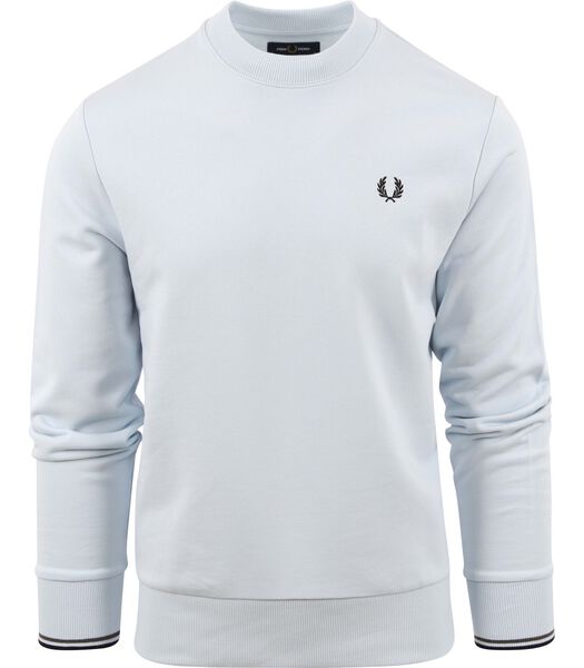 Fred Perry Sweater Logo Bleu Clair