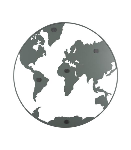 Memobord World Map - Groen - Ø50cm